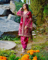 PRESENTING NEW VELVET KURTI-PLAZZO SET