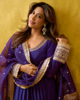 NEWLY LAUNCHED DESIGNER ANARKALI GOWN WITH ELEGANT DUPATTA