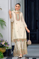 Series New Designer Party Top Sharara & Dupatta Set